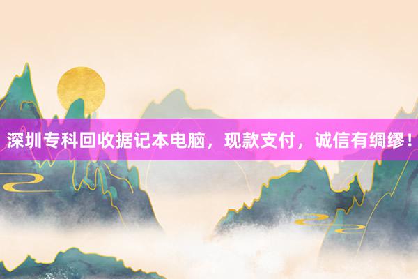 深圳专科回收据记本电脑，现款支付，诚信有绸缪！